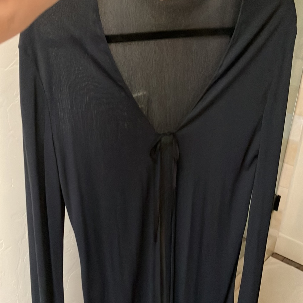 The Row Isara tie-front jersey cardigan - Picture 7 of 8
